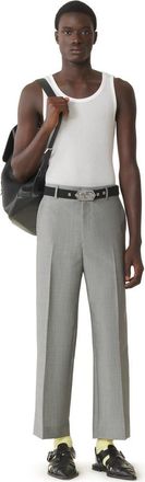 Lanvin White Pleated Jersey Tank Top at Nordstrom