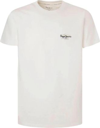 Pepe Jeans London T-Shirt - Heren - T-shirts - Wit - 2XL - Katoen - Tops