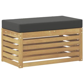 vidaXL Banco De Taburete Exterior Con Coj&iacute;n Blanco 80 X 43 X 45 Cm Vidaxl