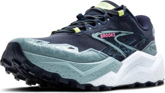 Brooks Womens Caldera Seven Shoes In Peacoat/citadel/sunny Lime