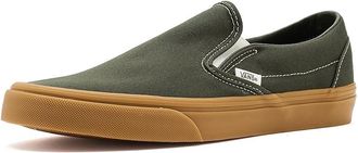 Vans U Classic Slip-On Athletic Shoes Gum Obsidian Fern : Mens 11 - Womens 12.5 Medium, Canvas