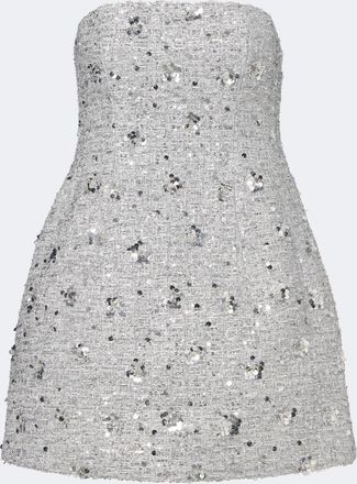SIMKHAI Kit sequined tweed bustier dress