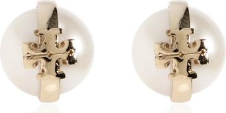 Tory Burch Moondance Pearl Stud Earrings - Dames - Oorbellen - Wit - ONE Size - Accessoires
