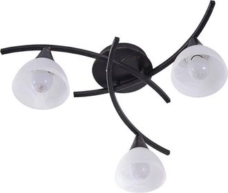 Lindby L&aacute;mpara De Techo della En Negro Vidrio - Lindby