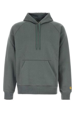 Carhartt Work in Progress Carhartt Wip Air Force Blue Cotton Blend Hooded Chase Sweat