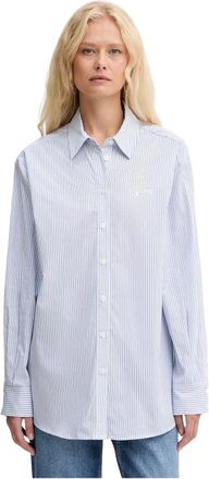 Guess Lauriane Shirt - Dames - Blouses & Shirts - Blauw - Maat: XS Katoen