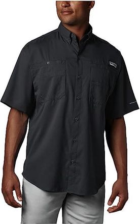 Columbia Tamiamitm II S/S Mens Short Sleeve Button Up Black : 2XL, Mesh/Polyester