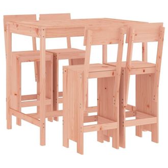 Berkfield Home 5 Piece Garden Bar Set Solid Wood Douglas in Light Brown