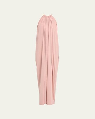 Ronny Kobo Rhodes Draped Jersey Halter Maxi Dress