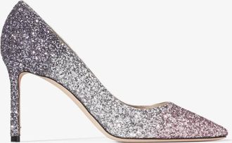 Jimmy Choo London Romy 85 Degrade Glitter Pumps, Brand Size 34 ( US Size 4 )