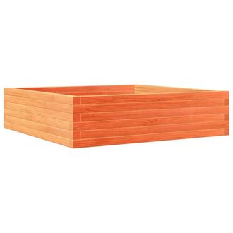Berkfield Home Garden Planter Wax Brown 90x90x23 cm Solid Wood Pine | Size: 90 x 90 x 23 cm