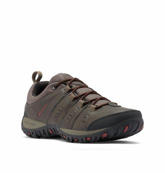 Columbia Woodburn 2 Low Rise Hiking Shoes for Men, Brown (Cordovan/Garnet Red), 10.5 UK