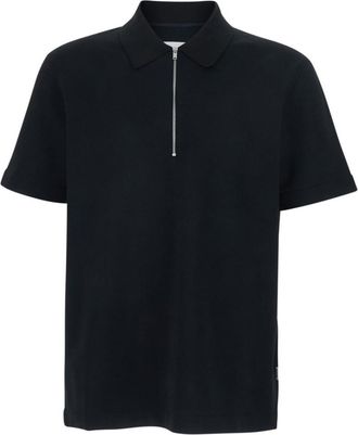 Jil Sander Black Zipped Polo