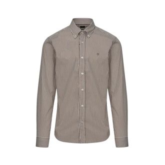 HUGO BOSS Overhemden, Heren, Beige, M, Casual Shirts