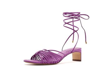Vince Camuto Lory Ankle Wrap Kitten Heel Sandals Womens Sandals Orchid Blossom : 6.5 M, Synthetic
