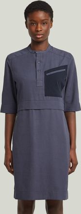 G-Star Half Placket Overhemdjurk - Donkerblauw - Dames