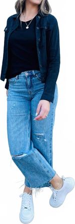 Michael Stars Jean Trucker Jacket In Black