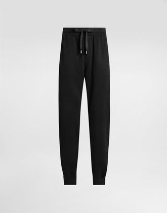 Dolce & Gabbana Jersey Trousers With Patch - Man Pants And Shorts Black 52