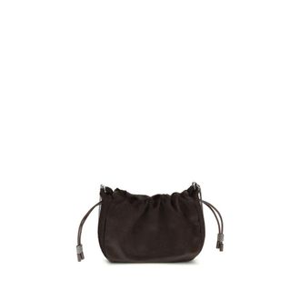 Brunello Cucinelli Brown Fur Shoulder Womens Bag