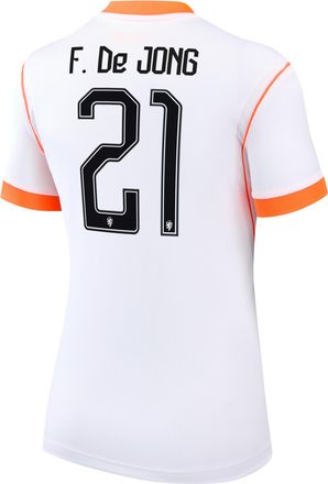 Nike Frenkie de Jong Netherlands National Team 2026 Stadium Away Nike Womens Dri-FIT Soccer Jersey in White | NN203949370-NED