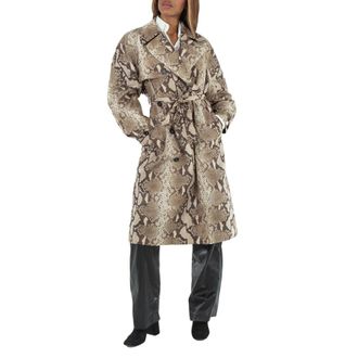 Stella McCartney Python Print Trench Coat, Brand Size 42 (US Size 8)