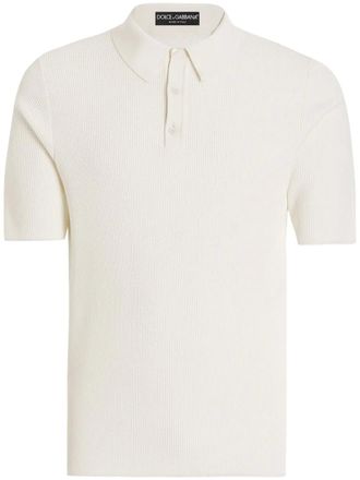 Dolce & Gabbana short-sleeved polo shirt - White