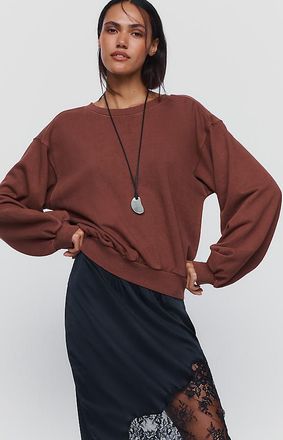 Pilcro Niki Long Sleeve Bubble Sweatshirt