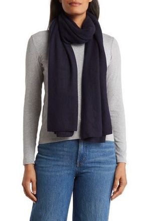 Amicale Cashmere Cashmere Travel Wrap Scarf in Navy at Nordstrom Rack