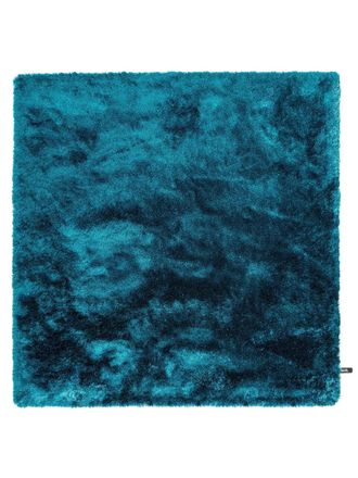 benuta Alfombra pelo largo turquesa 150x150