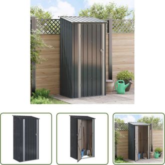 vidaXL vidaXL Casetta da giardino resistente - Casette da giardino Antracite 103 x 74 x 200 cm Metallo
