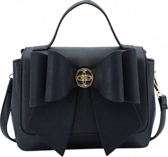 Like Dreams Womens Zoey Double Bow Crossbody Bag In Black