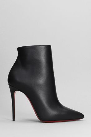 Christian Louboutin So Kate Booty High Heels Ankle Boots In Black Leather