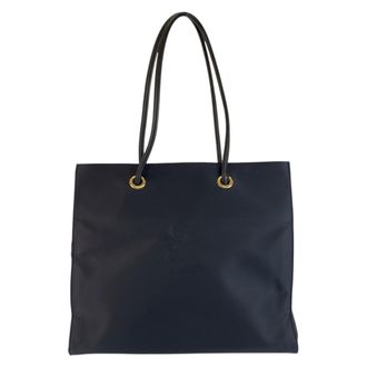 Saint Laurent Navy Nylon Shoulder Bag Tote Bag (Pre-Owned)