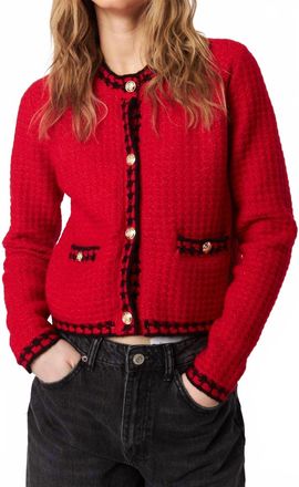 John & Jenn Benedict Cardigan In Crimson