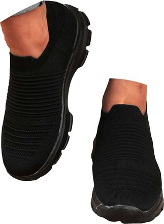 Generic Womens Slip On Sneakers Mesh Breathable Walking Shoes Non Slip Casual Lightweight Tennis Workout Athletic Running Sports Sock Shoes Womens Fashion Ort