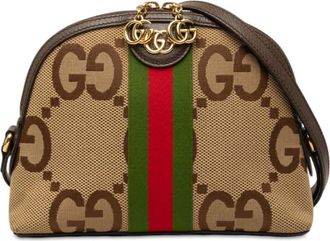 Gucci Pre-owned Gucci Small Jumbo GG Canvas Web Ophidia Dome Crossbody Ladies 6H1R216CD00JYKUL