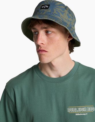 Billabong Mens Billabong Mens Sundays Revo Reversable Bucket Hat - Green - Size: ONE size