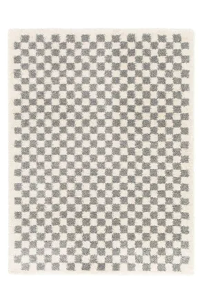 AFK Living Alfombra de pelo alto suave y c&oacute;moda gris 80 x 150 cm