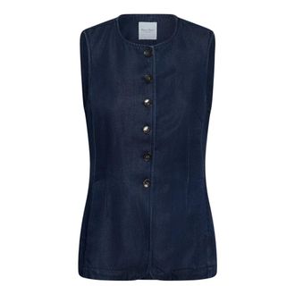 Part Two Vest - Dames - Bodywarmers - Blauw - XS - Denim - Jassen