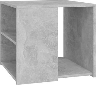 vidaXL Vidaxl - Mesa auxiliar madera contrachapada gris hormigón 50x50x45 cm