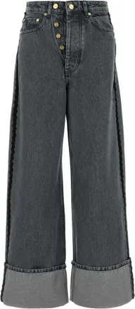 Ganni Black Loose High Rise Jeans