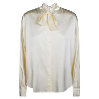 Forte_Forte Dames, Blouses & Shirts, Beige, Maat: S Zijde