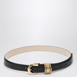 D&eacute;hanche Hollyhock belt black/gold in leather
