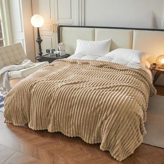 OEM C&oacute;moda Manta De Sof&aacute; De Piel Sint&eacute;tica, Dise&ntilde;o De Doble Capa Suave Y Grueso, Ligera Y Mullida, Lujosa Manta C&aacute;lida De Invierno, Material De Microfibra