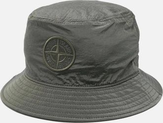 Stone Island Mens S0076 NYLON BUCKET HAT - Green - Size: XL