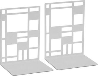 OEM Set Di 2 Fermalibri Decorativi In Ferro A Forma Di L. Fermalibri In Metallo Traforato. Antiscivolo E Antiruggine, Ideali Per Casa, Ufficio E Altro Anc