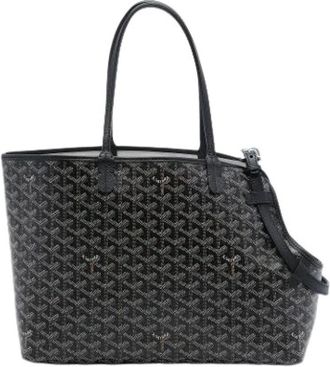 Goyard Pre-owned Chien Gris Pet Carrier - Dames - Vintage Shopper - Zwart - ONE Size - Leer - Vintage