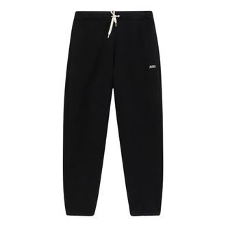 Autry Broeken, Dames, Zwart, M, Katoen, Embroidered Logo Trainingsbroeken