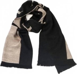 Philipp Plein Unisex Logo Scarf In Beige/ Black