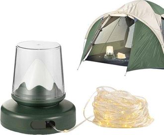 No Brand Guirnalda De Luces Para Acampar Al Aire Libre, Linterna Para Tienda De Campa&ntilde;a, De F&aacute;cil Almacenamiento, Retr&aacute;ctil De 9 Metros, Recargable, Impermeabl